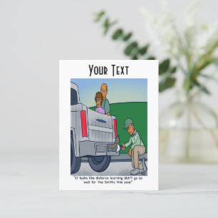 Afstand leren briefkaart