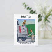 Afstand leren briefkaart (Staand voorkant)