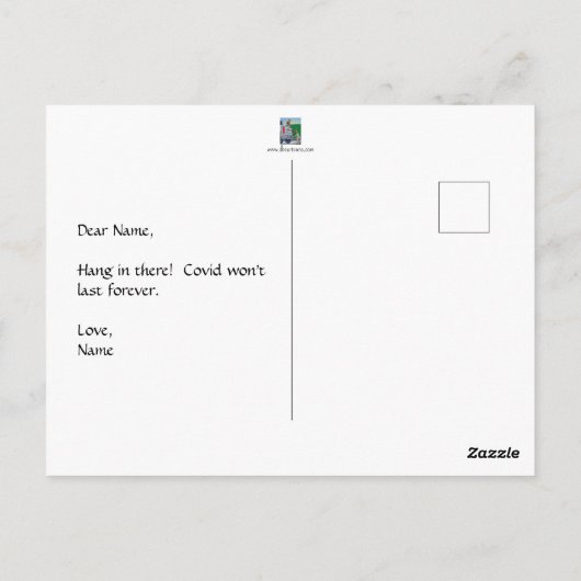 Afstand leren briefkaart (Achterkant)