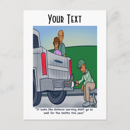 Afstand leren briefkaart (Voorkant)