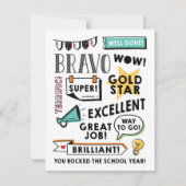 Afstand leren Einde jaar kaart (Voorkant)