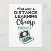 Afstand leren Student Aanmoediging Briefkaart (Voorkant)