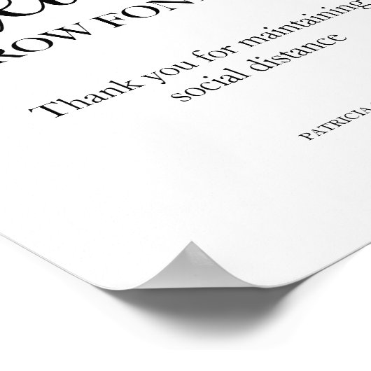 Afstand maakt het warmtegroeionderteken poster (Hoek)