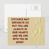 Afstand mag ons scheiden-ansichtkaart briefkaart (Voorkant / Achterkant)