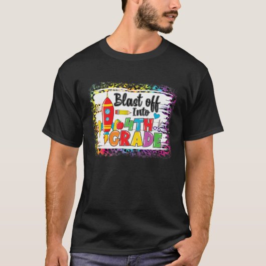 Afstand naar 4e achterkant Raketluipaard T-shirt (Voorkant)