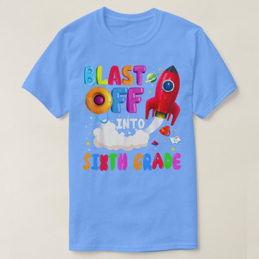 Afstand naar 6e Grade Astronaut Space Star 1st T-shirt (Design voorkant)
