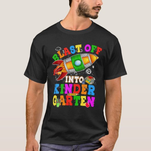 Afstand naar school in kindergarten t-shirt (Voorkant)