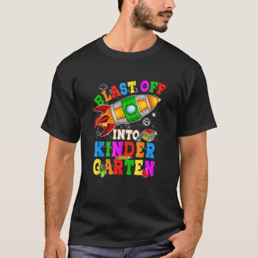 Afstand naar school in kindergarten t-shirt (Voorkant)