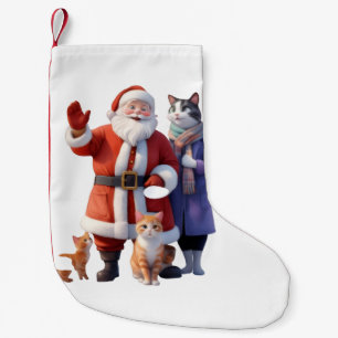Afstand nemen in de sneeuw kleine kerstsok