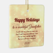 Afstand Prettige feestdagen grootvader Keramisch Ornament (Rechts)