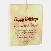 Afstand Prettige feestdagen keramisch Ornament (Rechts)