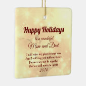 Afstand Prettige feestdagen moeder en vader Keramisch Ornament (Rechts)