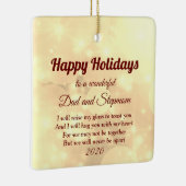 Afstand Prettige feestdagen vader en Stepmam Keramisch Ornament (Rechts)