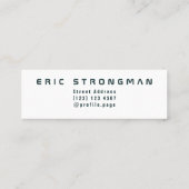 Afstand reusachtige tekstafdekking mini visitekaartje (Achterkant)