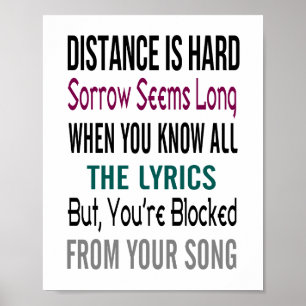 Afstand (standaardgrootte lijst afbeelding) poster