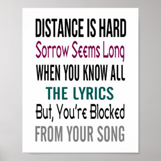 Afstand (standaardgrootte lijst afbeelding) poster