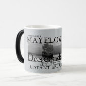 Afstand ten opzichte van Mayflower Passenger Magische Mok (Voorkant links)