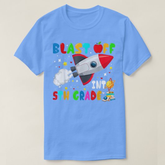 Afstand tot 5e graads Raket Buitenruimte Rug T T-shirt (Design voorkant)