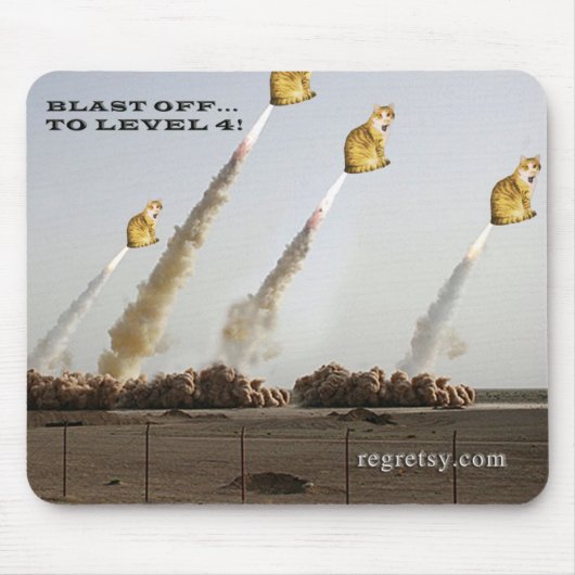 Afstand tot niveau 4 Mousepad Muismat (Voorkant)
