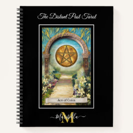 Afstand tot verleden tarot Deck Ace of Coins Monog Notitieboek