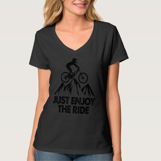 Afstand van fiets Mtb Mountain Biking T-shirt (Voorkant)