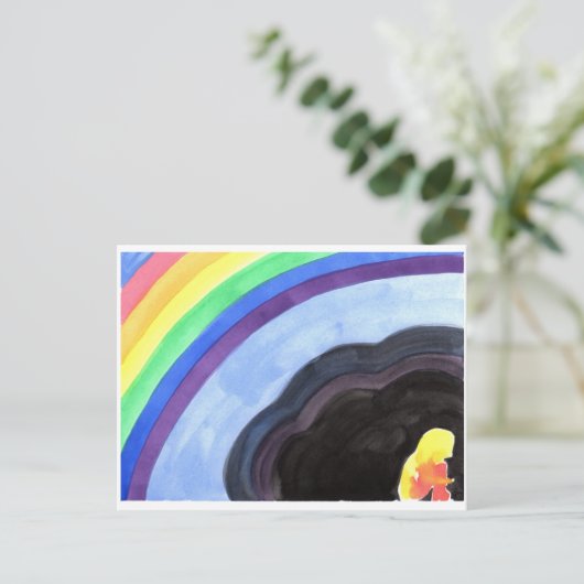 Afstand van het lichte Briefkaart (Staand voorkant)