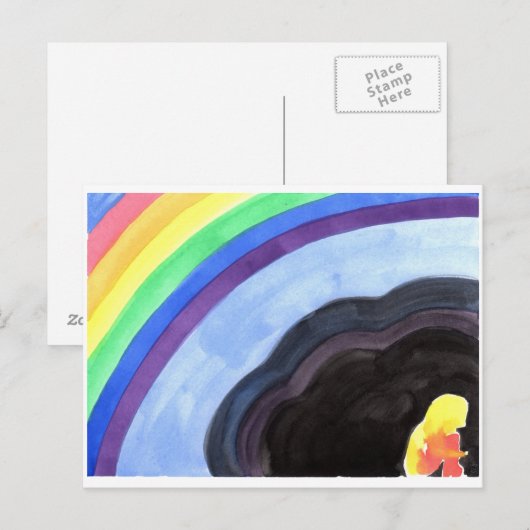 Afstand van het lichte Briefkaart (Voorkant / Achterkant)