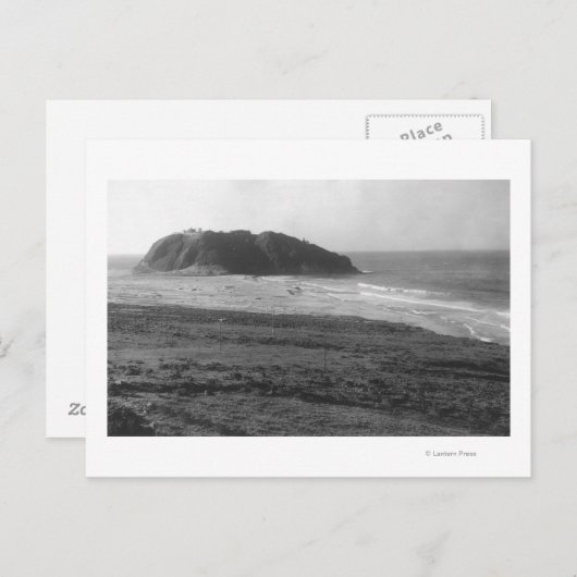 Afstand van het Uitzicht van de Point Sur Light St Briefkaart (Voorkant / Achterkant)