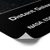 Afstand van sterrenstelsel in het Hubble ultradiep Poster (Hoek)