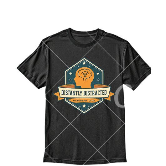 Afstandelijk Afgeleid – Vintage Sarcastische Geest T-shirt