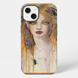 Afstandelijke mooie vrouw fantasie abstracte kunst iPhone 13 hoesje