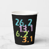 afstanden van looppapier papieren bekers (Achterkant)