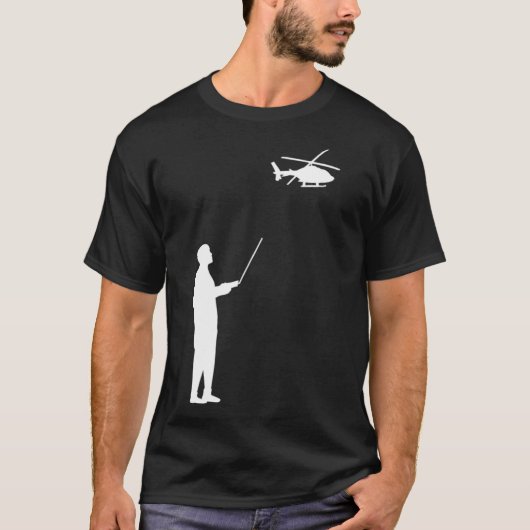 Afstandsbediening Model Helikopter RC Hobby Pilot  T-shirt (Voorkant)