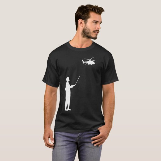 Afstandsbediening Model Helikopter RC Hobby Pilot T-shirt (Voorkant volledig)