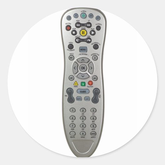 Afstandsbediening Ronde Sticker (Voorkant)