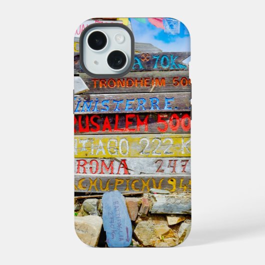 Afstandsbord iPhone 15 Case (Achterkant)