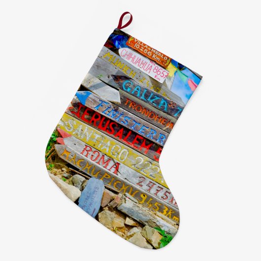 Afstandsteken Grote Kerstsok (Voorkant (Hangend))