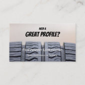 Afstelling van de funny band fitter en wielexpert visitekaartje (Voorkant)