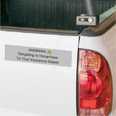 Afstemmen is gevaarlijk voor uw verzekeringstariev bumpersticker (Op Truck)