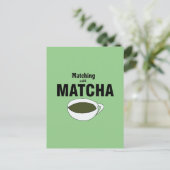 Afstemmen Met Matcha Groene Thee Briefkaart (Staand voorkant)