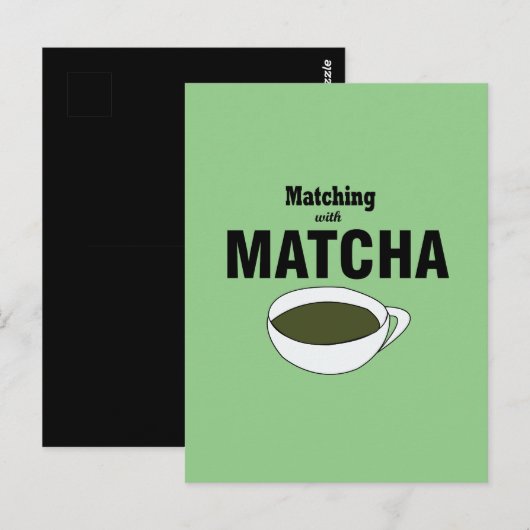 Afstemmen Met Matcha Groene Thee Briefkaart (Voorkant / Achterkant)
