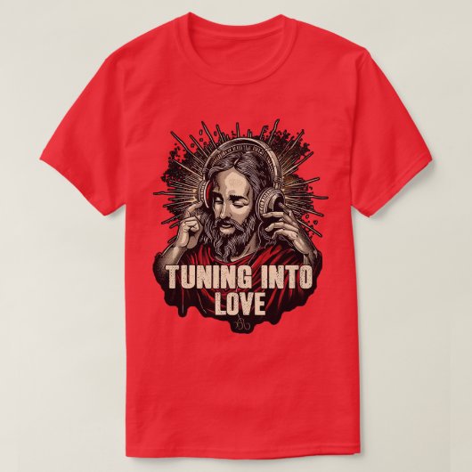 Afstemmen op de liefde Jezus T-shirt (Design voorkant)