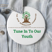 Afstemmen op onze jeugd / Button pin (In situ)