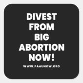 Afstoten van Big Abortion nu! Sticker (Voorkant)