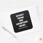 Afstoten van Big Abortion nu! Sticker (Envelop)