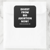 Afstoten van Big Abortion nu! Sticker (Tas)