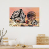 Afstotende geometrische vormen poster (Keuken)