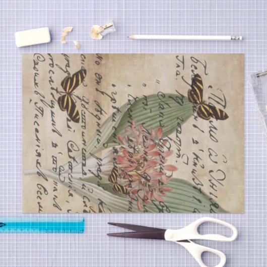  afstotingspagina voor vlinderstang met vlindersta tissuepapier (Craft)