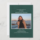 Afstudeer 4 Foto Collage Script Groen Afgestudeerd Aankondiging (Achterkant)