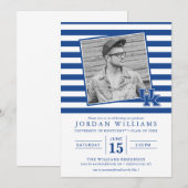 Afstudeer aankondiging met strepen uit Kentucky (Voorkant / Achterkant)